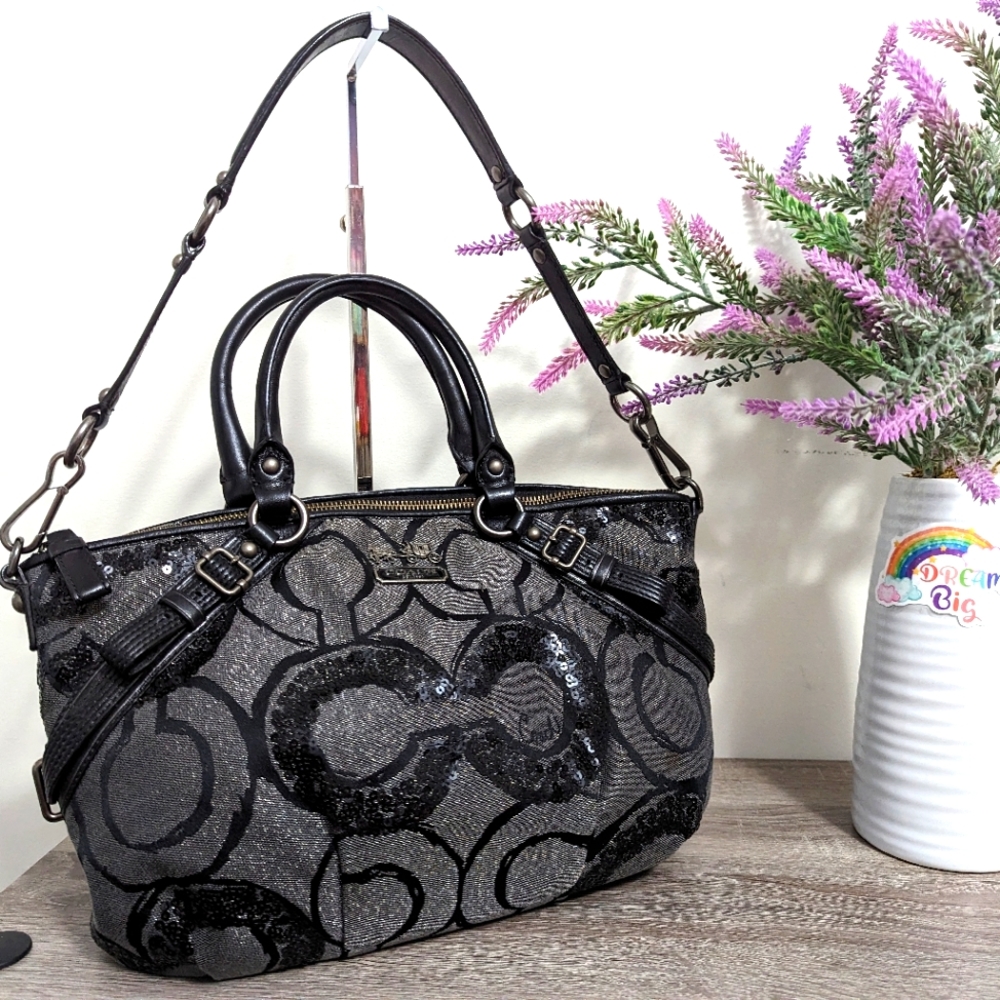 Coach Madison sequin op art Sophia